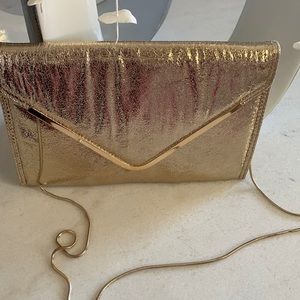 Gold clutch purse